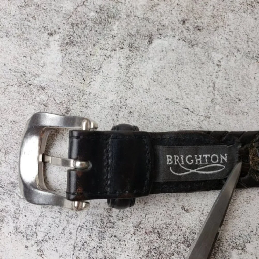 Vintage Brighton Braided Leather Belt Rustic size 42 Unisex